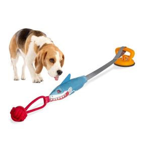 Interactive Tug Toy with Suction Cup – Durable Chew & Rope Toy for Dogs (Option: Sucker sharks)
