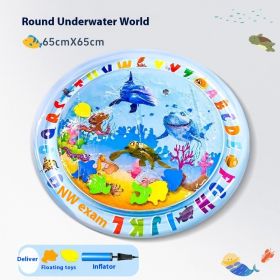 Summer Cooling Pet Water Bed Cushion Ice Pad Dog Sleeping Square Mat For Puppy Dogs Cats Pet Kennel Cool Cold (Option: Undersea World 65cm-1PCS)