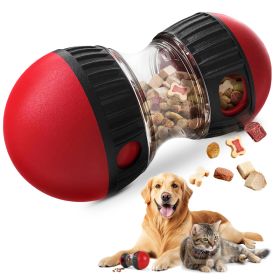 Interactive Rolling Treat Dispenser Dog Toy (Option: Red)